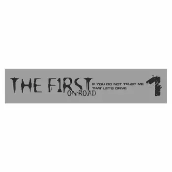 Полоса на лобовое стекло "THE FIRST", серебро, 1600 х 170 мм
