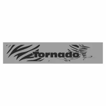 Полоса на лобовое стекло "TORNADO", серебро, 1600 х 170 мм