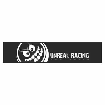 Полоса на лобовое стекло "Unreal Racing", черная, 1300 х 170 мм