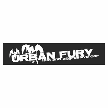 Полоса на лобовое стекло "URBAN FURY", черная, 1220 х 270 мм