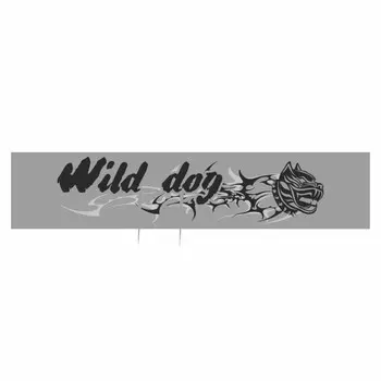 Полоса на лобовое стекло "Wild dog", серебро, 1220 х 270 мм
