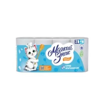 Полотенца бумажные «Мягкий знак» Deluxe, 2 слоя, 4 рулона