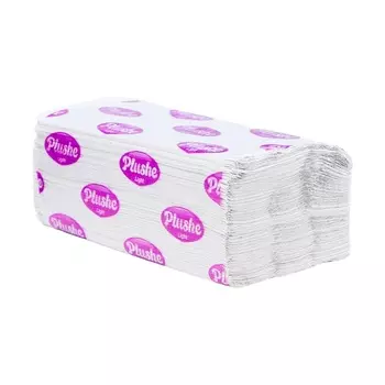 Полотенца бумажные Plushe Professional V-сложения, 26 г/м2, 1 слой, 250 листов