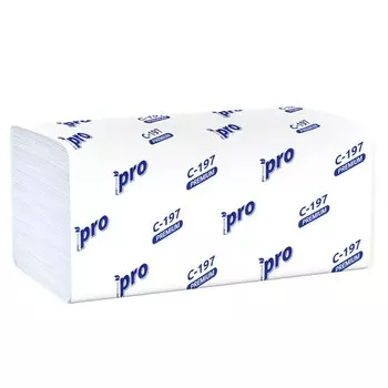 Полотенца бумажные V-сложения PROtissue С197, 2 слоя, 200 листов