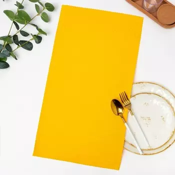 Полотенце 35х60 см, желтый, вафля, 240 гр/м2, хлопок 100%