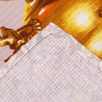 Полотенце 45х60 см, Дружеское чаепития(рис. 1), вафля, 170 гр/м2, хлопок 100%