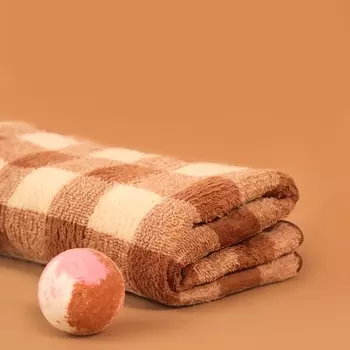 Полотенце банное «Этель. Клетка», 70140 см, коричневое