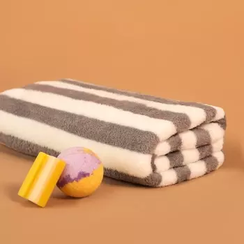 Полотенце банное «Этель. Полосы», 70140 см, серое