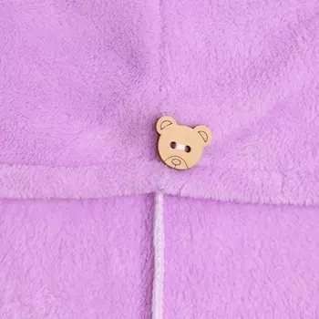 Полотенце-чалма для сушки волос Этель цвет сиреневый, 65*25 см, 100% п/э