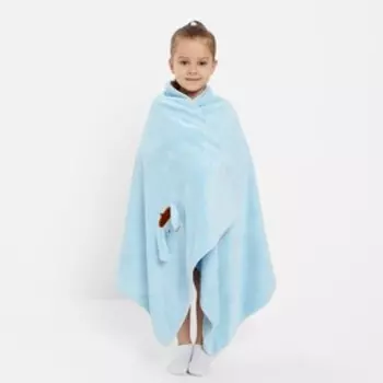 Полотенце детское «Крошка Я. Зайчик», 70140 см, голубое