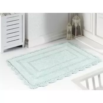 Полотенце для ног кружевное Evora, размер 60x100 см, цвет светло-зеленый