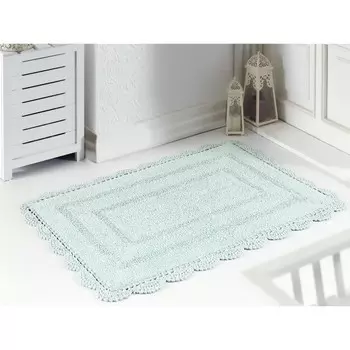 Полотенце для ног кружевное Evora, размер 60x100 см, цвет светло-зеленый