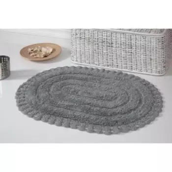 Полотенце для ног кружевное Yana, размер 50x70 см, цвет серый