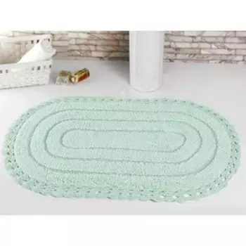 Полотенце для ног кружевное Yana, размер 60x100 см, цвет светло-зеленый