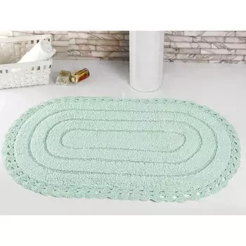 Полотенце для ног кружевное Yana, размер 60x100 см, цвет светло-зеленый