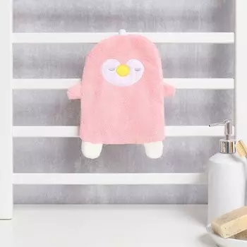 Полотенце для рук LoveLife «Пингвин», 2521 см, микрофибра, розовое