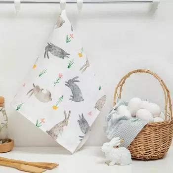 Полотенце Доляна Fluffy bunnies, 3560 см, 100% хлопок,164 г/м
