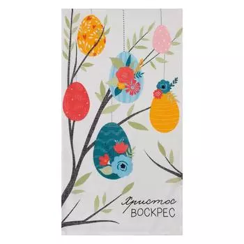 Полотенце Доляна «Христос Воскрес» 3560 см, 100% хлопок, вафля 160 г/м