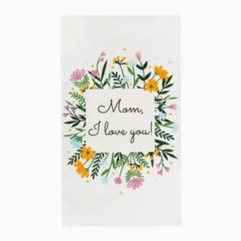 Полотенце "Доляна" Mom I love you 35х60 см, 100% хлопок, вафля 160 г/м2
