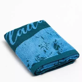 Полотенце именное махровое Этель «Владимир», 5090 см, 100% хлопок, 420 г/м, синее