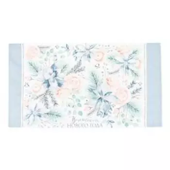 Полотенце "Этель" Christmas flowers 40х73 см, 100% хл, саржа 190 гр/м2