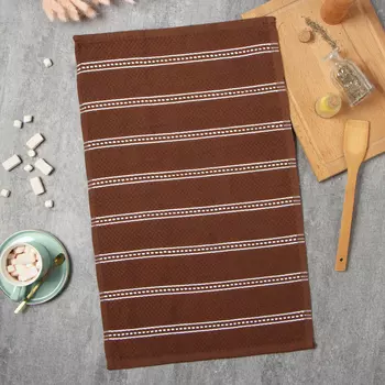 Полотенце «Этель», коричневое, 3863 см, 100% хлопок, махра