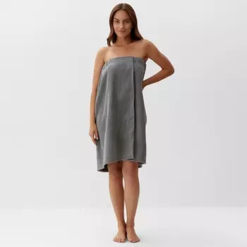 Полотенце - парео банное «Этель», 75150 см, серое