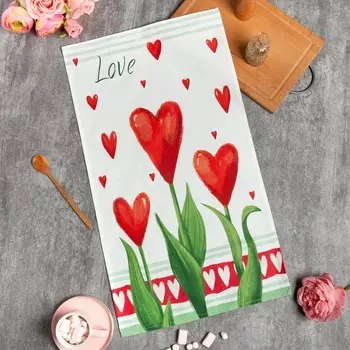 Полотенце «Этель. Цветы», 4073 см, 100% хлопок, саржа 190 г/м