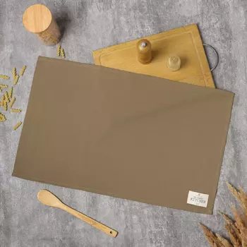 Полотенце кухонное «Этель» ECO, 4068±2 см, оливковое, хлопок 70%, 30% лён, 190 г/м