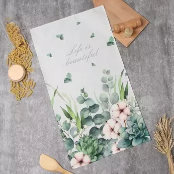 Полотенце «Этель» Eucalyptus, 4073 см, 100% хлопок, саржа 190 г/м