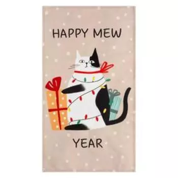 Полотенце "Этель" Happy mew year 40х73 см, 100% хл, саржа 190 гр/м2