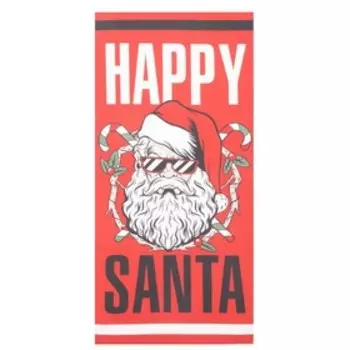 Полотенце Этель Happy Santa 70х146 см, 100% хлопок 160гр/м2