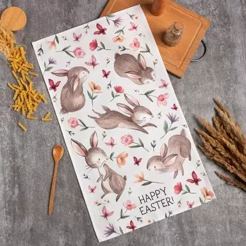 Полотенце Этель Holy holiday 4073 см, 100% хлопок, саржа 190 г/м