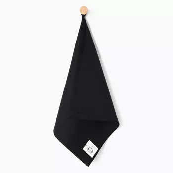 Полотенце «Этель» Home, 4073 см, чёрное, 100% хлопок, саржа 190 г/м