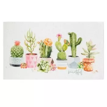 Полотенце "Этель" Кактусы 40х73 см, 100% хлопок, рогожка 160 гр/м2