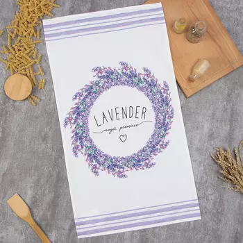 Полотенце «Этель» Lavander, 4073 см, 100% хлопок, саржа 190 г/м