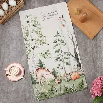 Полотенце кухонное «Этель. Лесная сказка», 4073 см, хлопок 100%, саржа 190 г/м