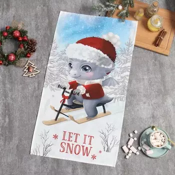 Полотенце «Этель» Let it snow, 4073 см, 100% хлопок, саржа 190 г/м