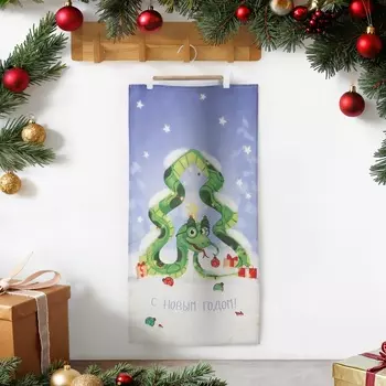 Полотенце Этель Мagic snake 4073 см, 100% хлопок, саржа 190 г/м