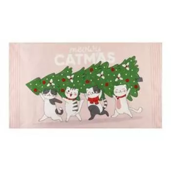Полотенце "Этель" Meowy Catmas 40х73 см, 100% хл, саржа 190 гр/м2