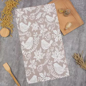 Полотенце «Этель. Птички» (узор), 4073 см, 100% хлопок, саржа 190 г/м