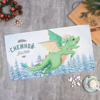 Полотенце «Этель. Снежной зимы», 4073 см, 100% хлопок, саржа 190 г/м