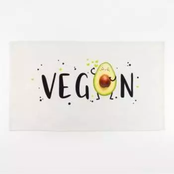 Полотенце Этель "Vegan" 40х73 см, 100% хлопок, саржа 190 гр/м2