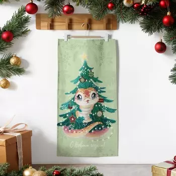 Полотенце Этель Winter story 40х73 см, 100% хлопок, саржа 190 г/м2