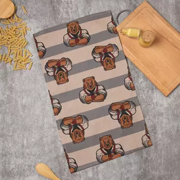 Кухонное полотенце «Доляна. Защитник», 3560 см, рогожка, 100% хлопок, 160 г/м