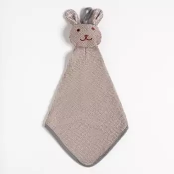 Полотенце кухонное Доляна "Заяц", цв. серый 30*30 см 280гр/м2
