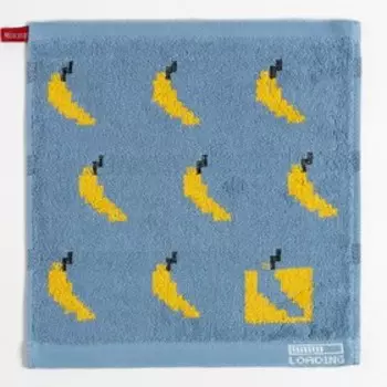 Полотенце кухонное Этель Бананы цв. голубой, 25*25 см 100% хлопок