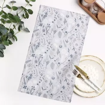 Полотенце кухонное Мари Санна Цветочный букет 35х60см, рогожка, 150г/м, хл100%