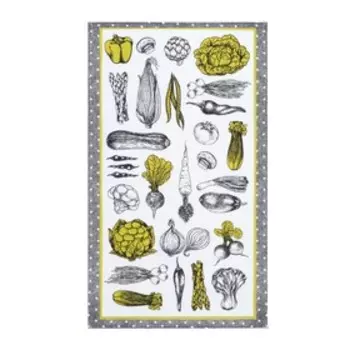 Кухонное полотенце «Доляна. Овощи» 3560±2 см,100% хлопок, рогожка, 100% хлопок, 162 г/м