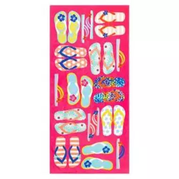 Полотенце "Лето" 70*140 см, велюр/махра 350гр/м2, 100% хлопок